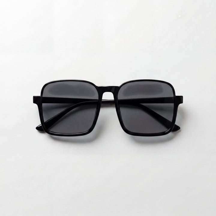 Women's Retro Square Semi-Rimless Sunglasses – PC Lens Oversized Frame