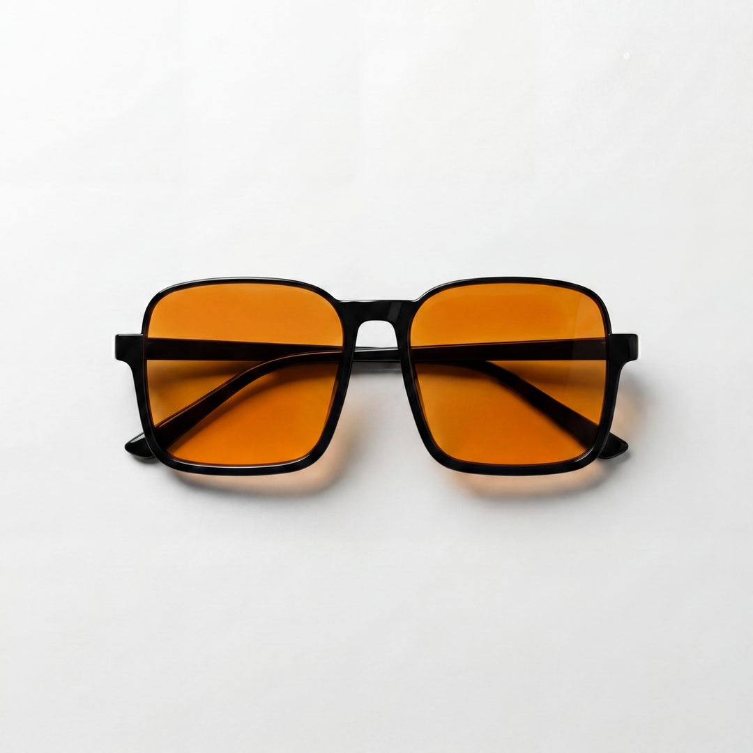 Women's Retro Square Semi-Rimless Sunglasses – PC Lens Oversized Frame