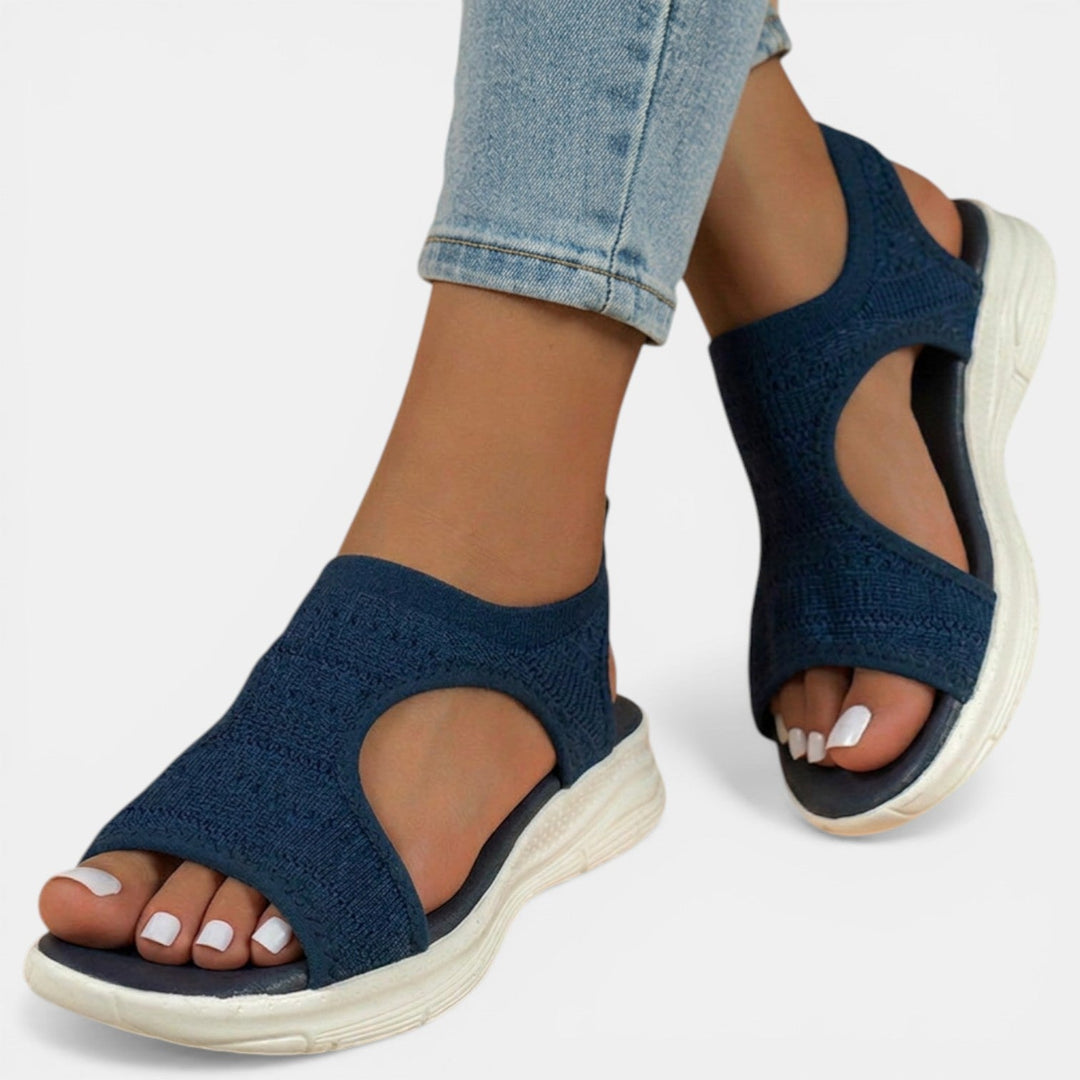 Women's Knit Orthopedic Sandals – Cushioned Platform Slip-On