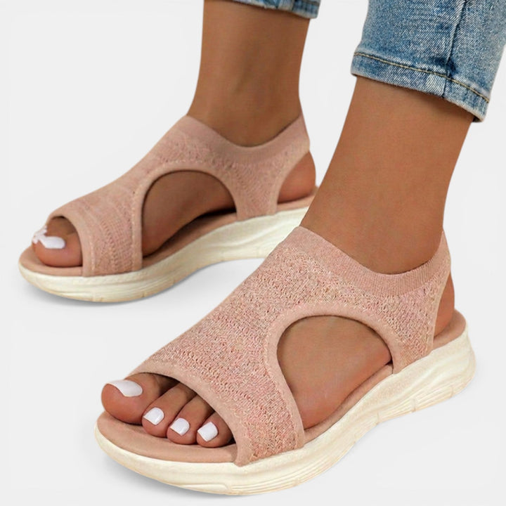 Women's Knit Orthopedic Sandals – Cushioned Platform Slip-On
