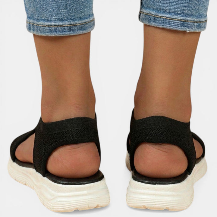 Women's Knit Orthopedic Sandals – Cushioned Platform Slip-On