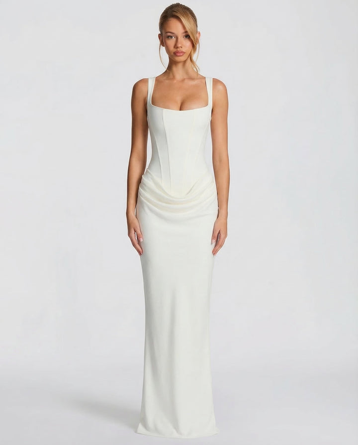 Corset Maxi Dress – Hourglass Sculpted Floor-Length Silhouette