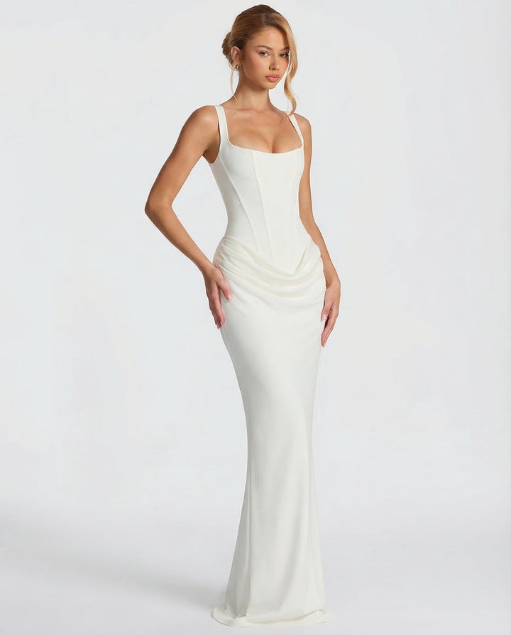 Corset Maxi Dress – Hourglass Sculpted Floor-Length Silhouette
