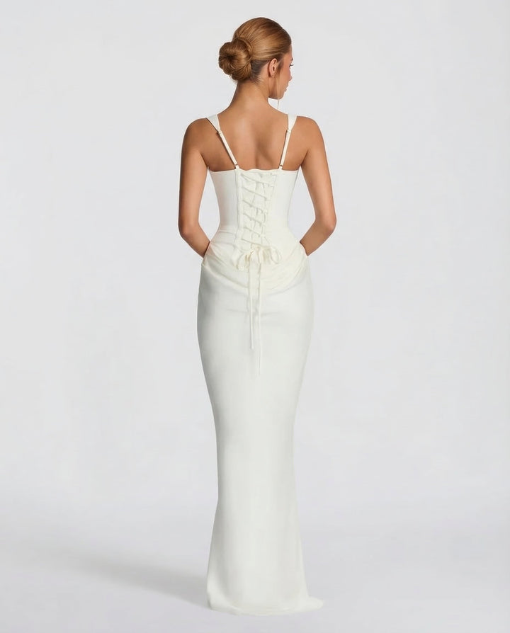 Corset Maxi Dress – Hourglass Sculpted Floor-Length Silhouette