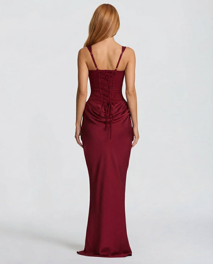 Corset Maxi Dress – Hourglass Sculpted Floor-Length Silhouette