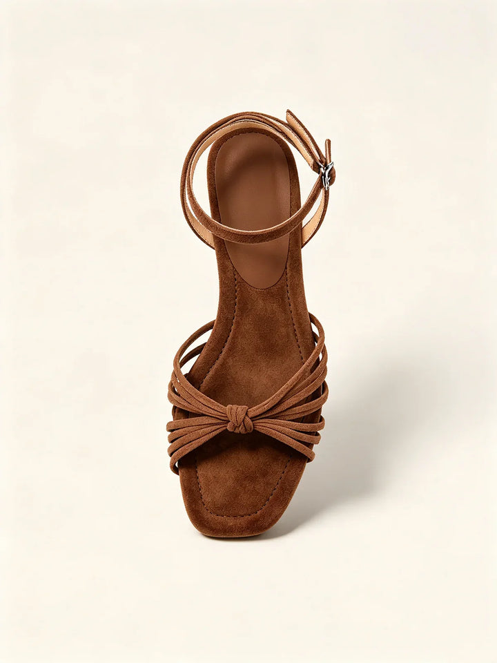 Chunky Heeled Sandals – Matte Roman Strappy Women&
