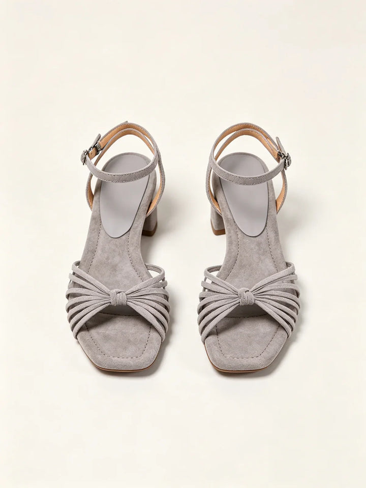 Chunky Heeled Sandals – Matte Roman Strappy Women&