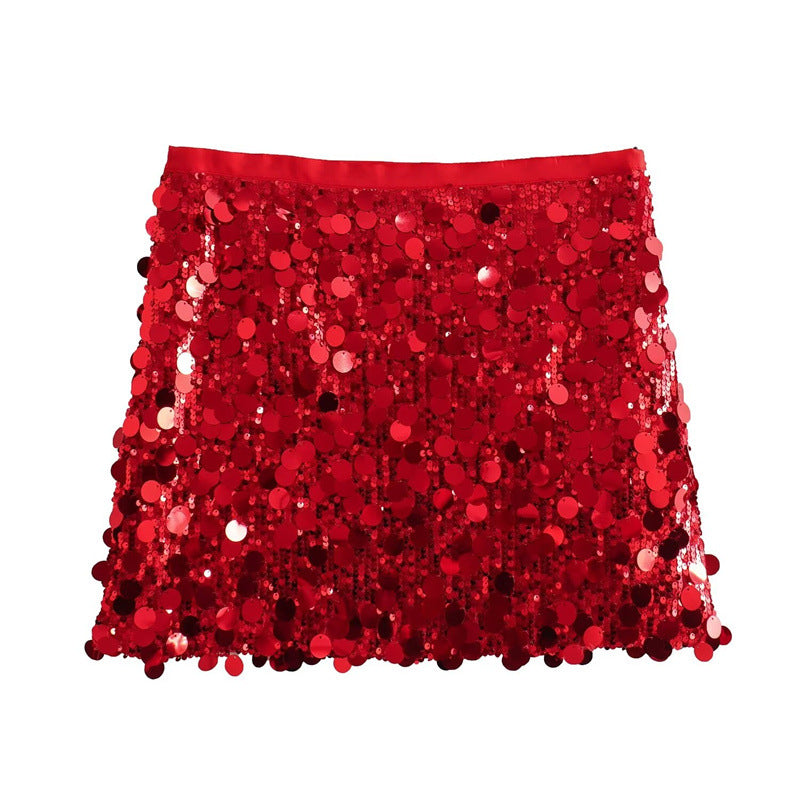 Sequin Mini Skirt for Women – Sparkly Sheath Party Skirt