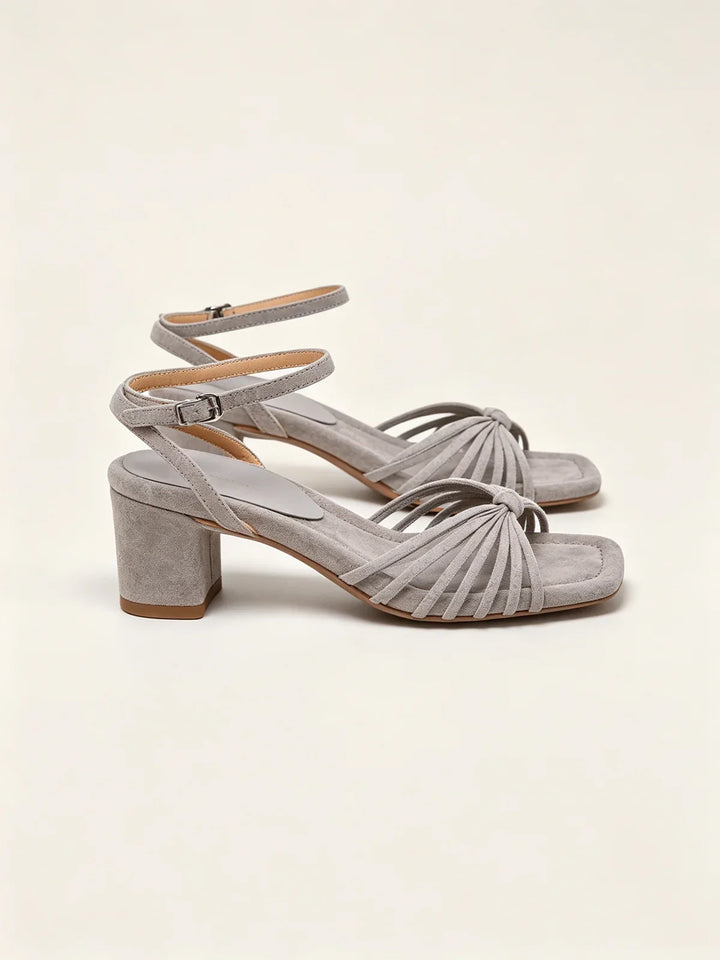 Chunky Heeled Sandals – Matte Roman Strappy Women&