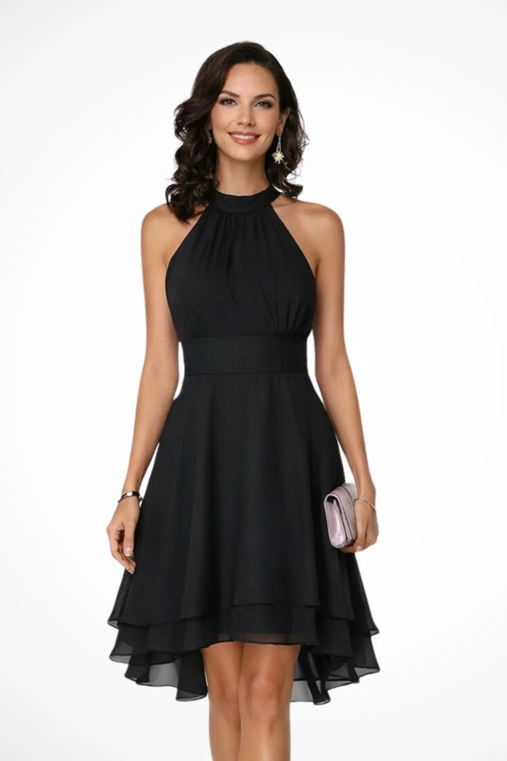 Chiffon Midi Dress – Loose Waist Flowy Women&