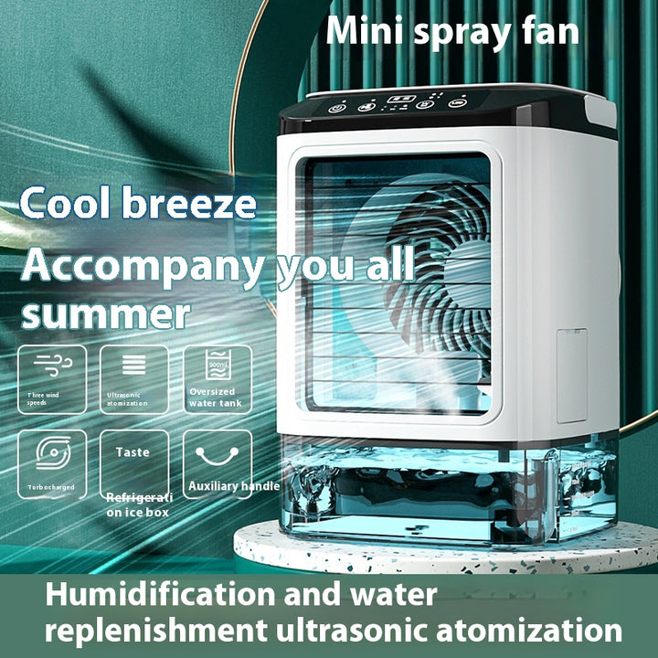 Desktop Air Cooler Fan USB Portable Dual Spray Cooling Fan