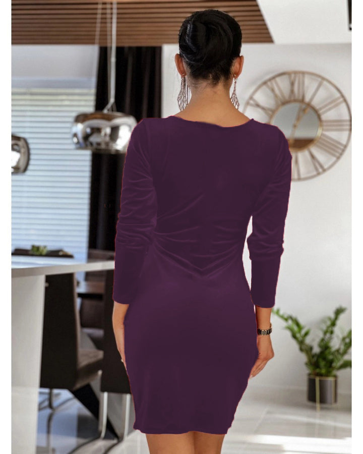 V-Neck Mini Dress for Women – Lightweight, Elegant Silhouette