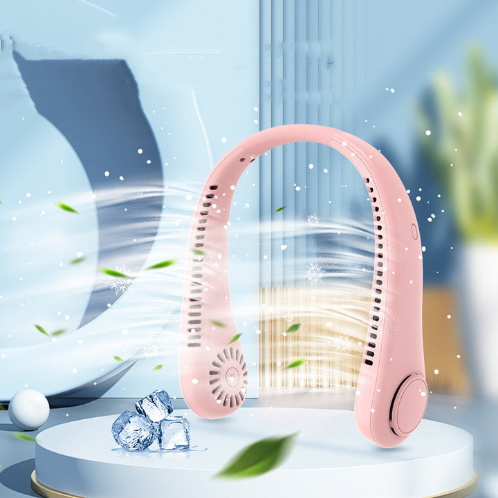 Neck Fan Rechargeable – Bladeless Hands-Free Portable USB Cooling