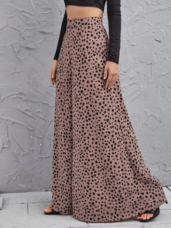 Leopard Print Trousers Women&