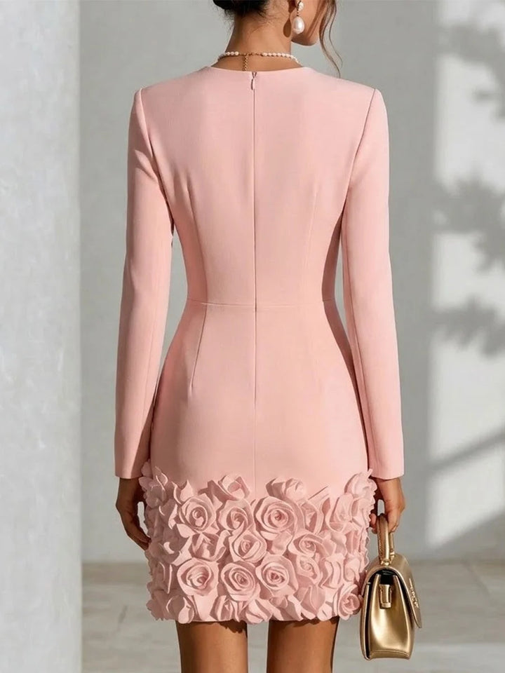 Bodycon Dress – 3D Floral Sheath A-Line Women&