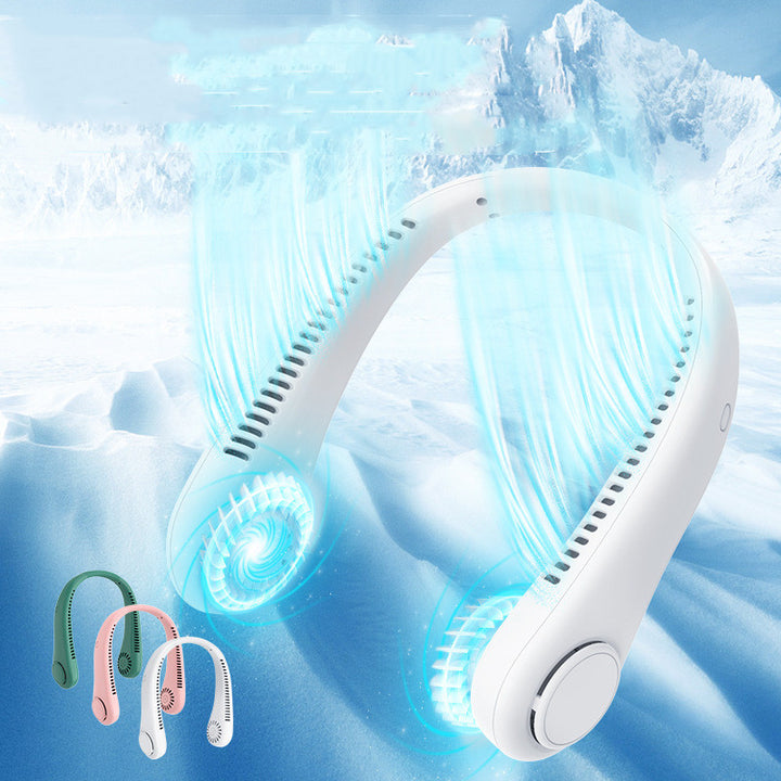 Neck Fan Rechargeable – Bladeless Hands-Free Portable USB Cooling