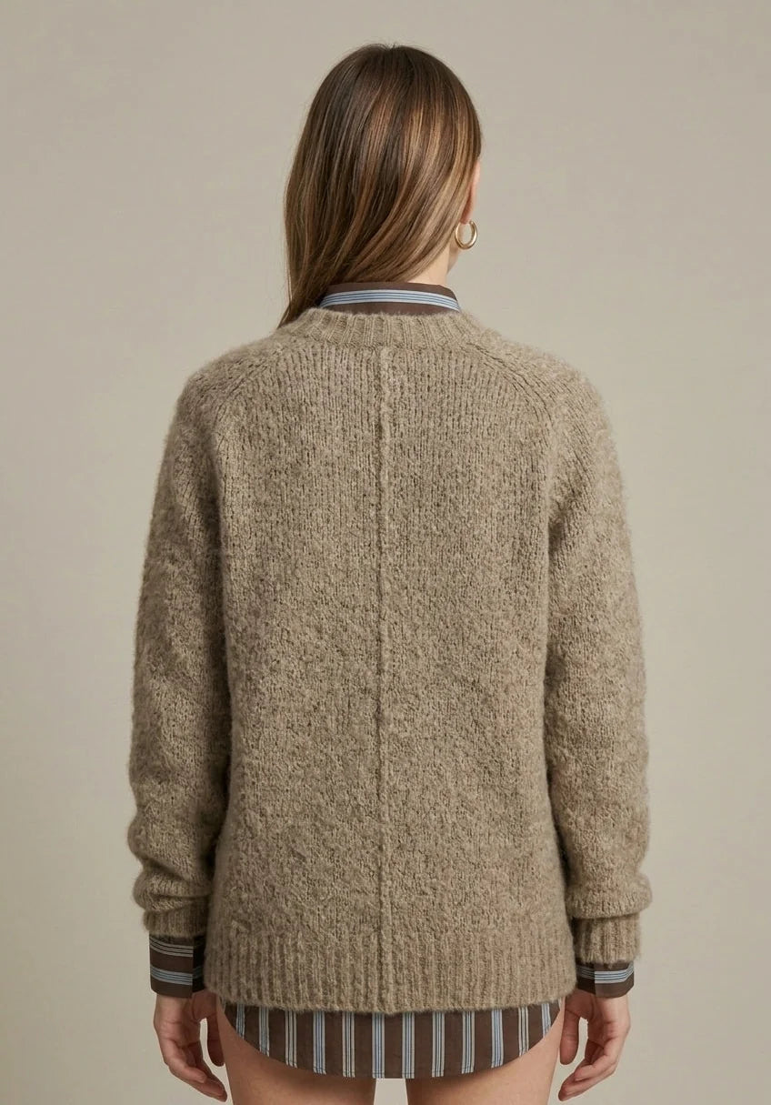 Cashmere Sweater Women – Thick Knit Pullover, Loose Fit