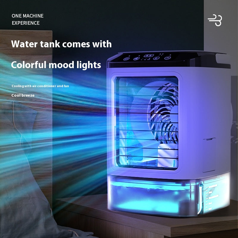 Desktop Air Cooler Fan USB Portable Dual Spray Cooling Fan