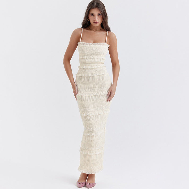 Sequin Maxi Dress – Stretch Strappy Women&
