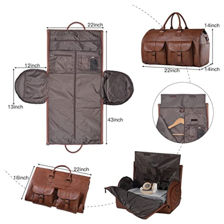 Men’s Travel Bag – Convertible Carry On Luggage in Sleek Fabric