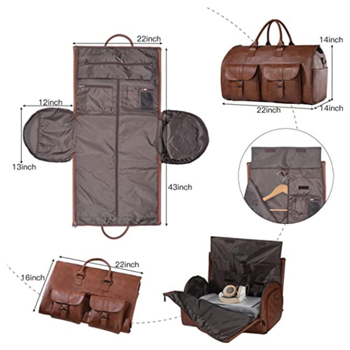Men’s Travel Bag – Convertible Carry On Luggage in Sleek Fabric
