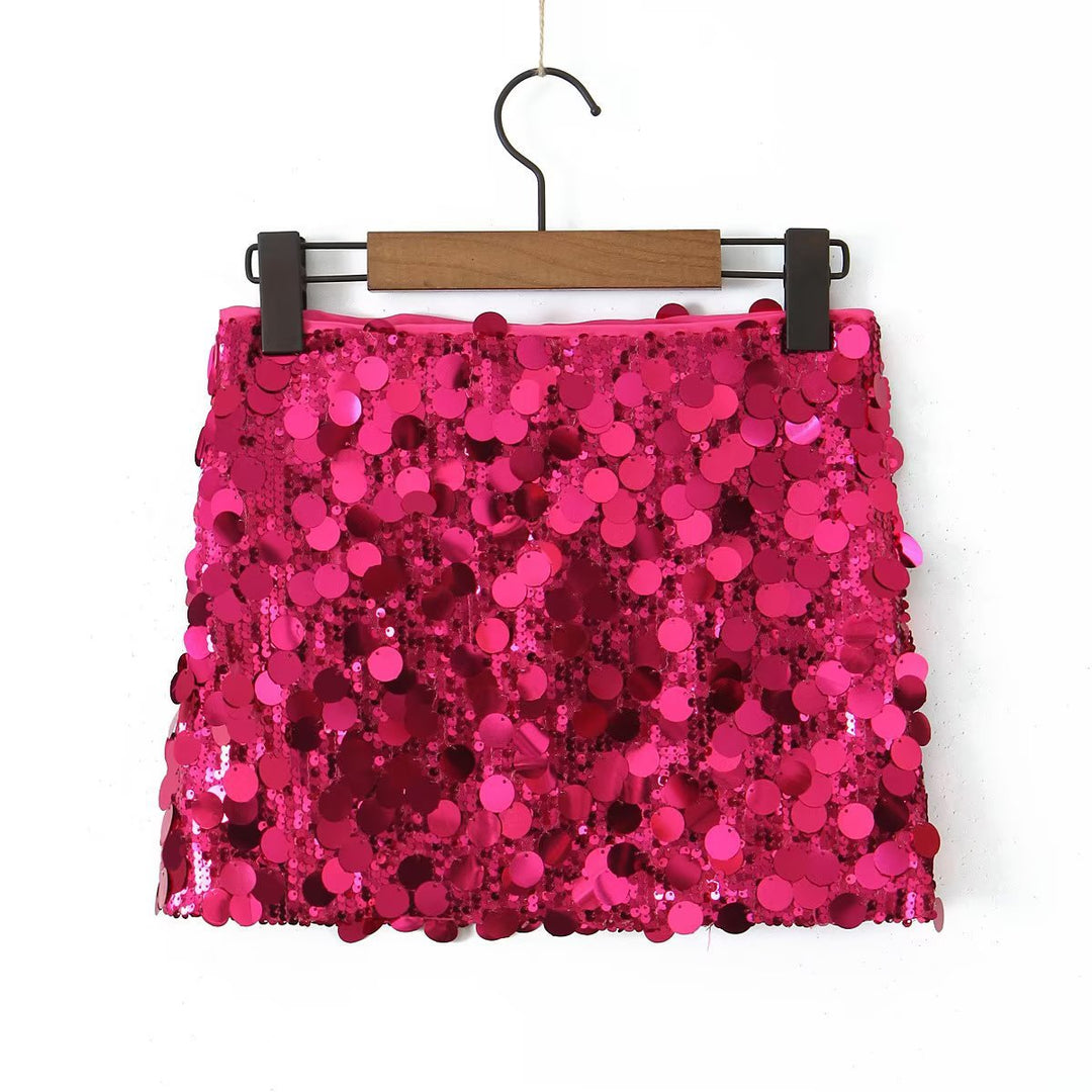 Sequin Mini Skirt for Women – Sparkly Sheath Party Skirt
