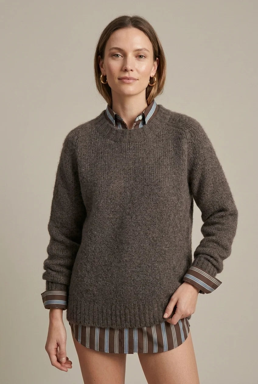 Cashmere Sweater Women – Thick Knit Pullover, Loose Fit