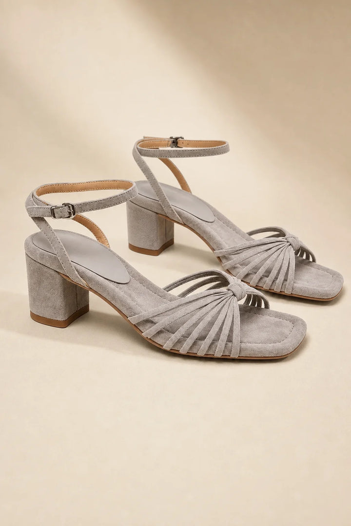 Chunky Heeled Sandals – Matte Roman Strappy Women&