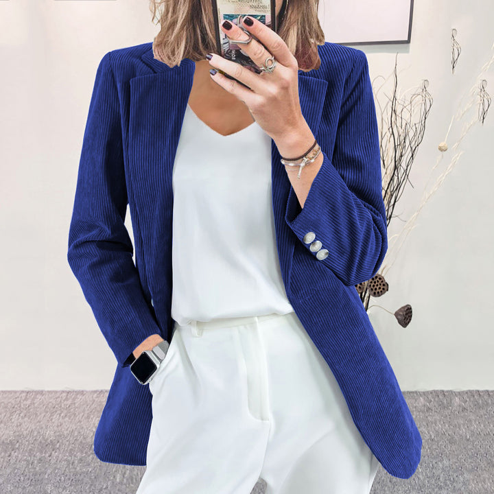 Corduroy Blazer for Women – Slim Fit Structured Jacket