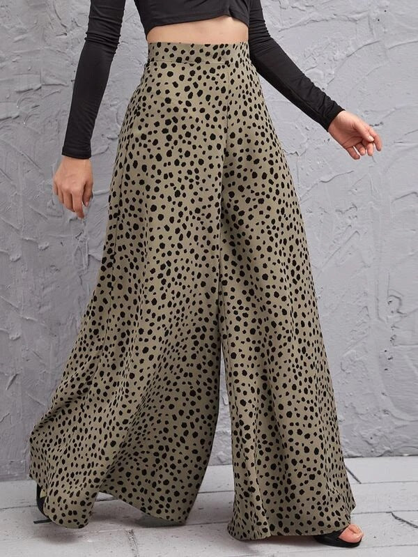 Leopard Print Trousers Women&