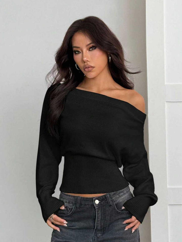 Off Shoulder Cotton Slim Fit Top – Women&
