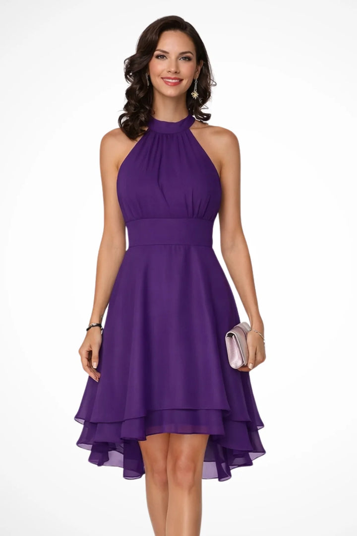 Chiffon Midi Dress – Loose Waist Flowy Women&