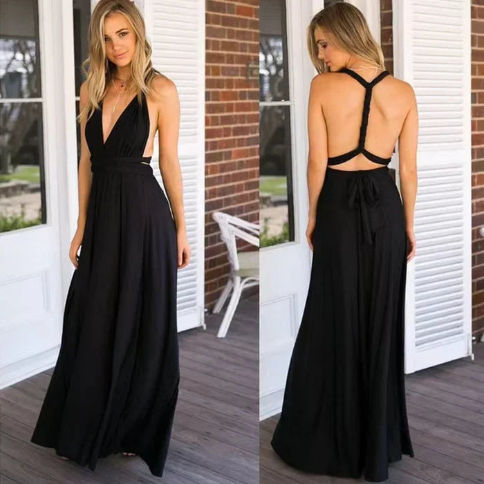 Bodycon Dress – Bandage Crossover Strap Backless Halter Neck for Women