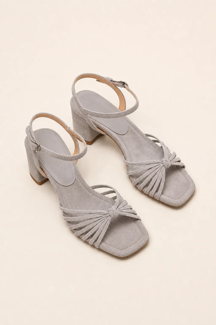 Chunky Heeled Sandals – Matte Roman Strappy Women&
