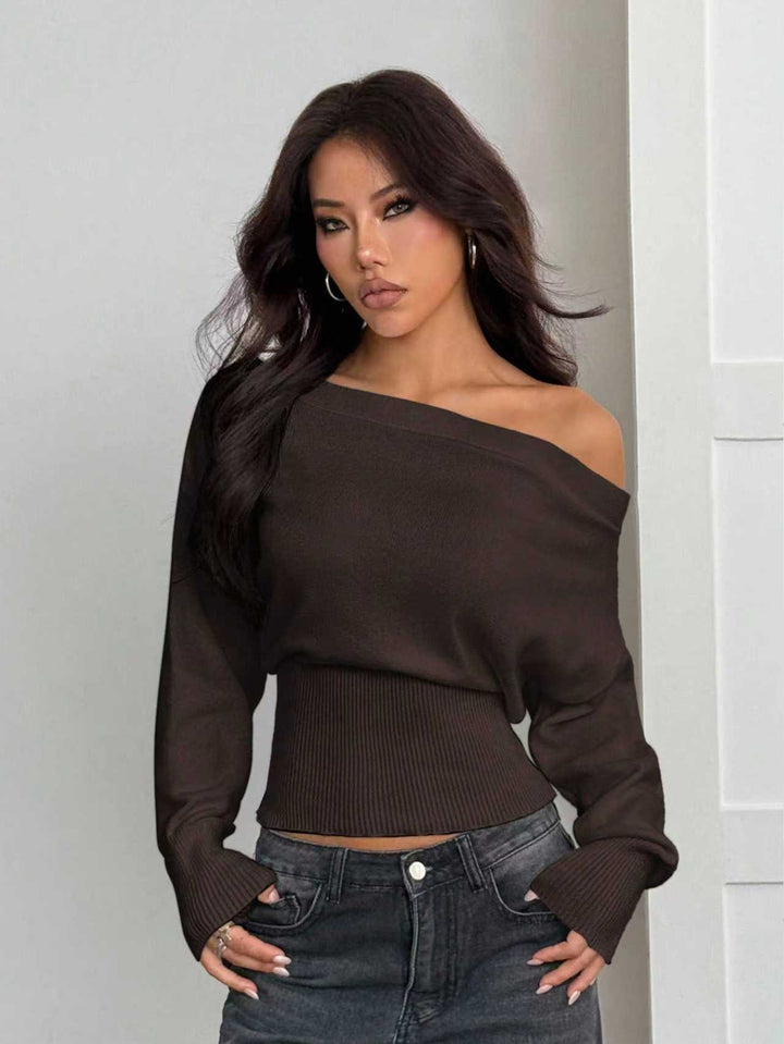 Off Shoulder Cotton Slim Fit Top – Women&