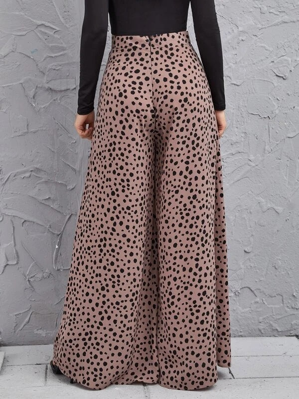 Leopard Print Trousers Women&