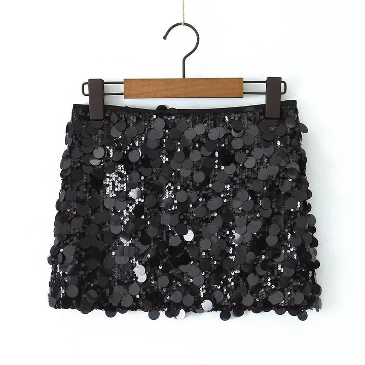 Sequin Mini Skirt for Women – Sparkly Sheath Party Skirt
