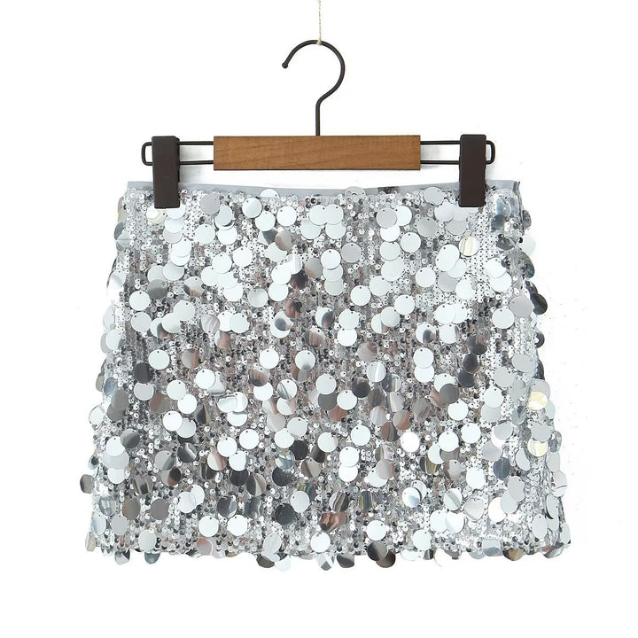 Sequin Mini Skirt for Women – Sparkly Sheath Party Skirt