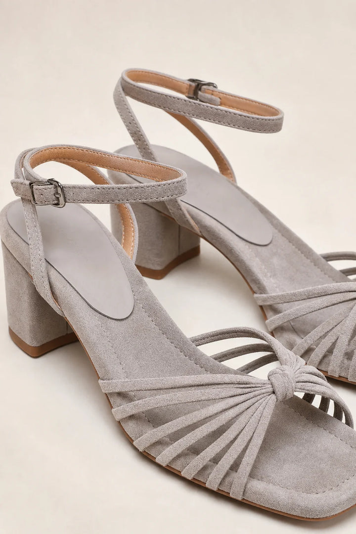 Chunky Heeled Sandals – Matte Roman Strappy Women&