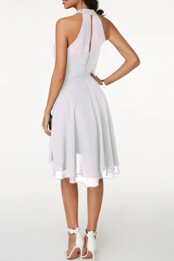 Chiffon Midi Dress – Loose Waist Flowy Women&