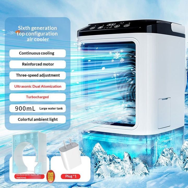 Desktop Air Cooler Fan USB Portable Dual Spray Cooling Fan