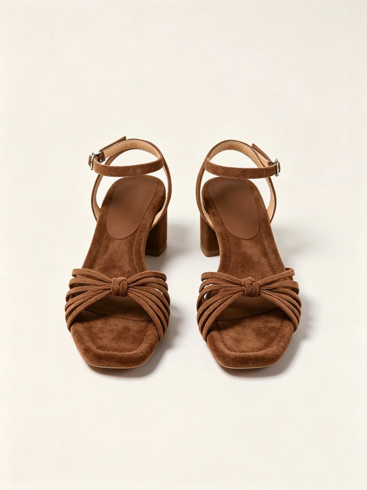 Chunky Heeled Sandals – Matte Roman Strappy Women&