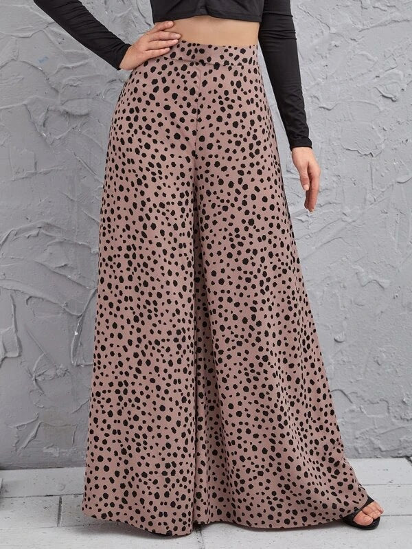 Leopard Print Trousers Women&