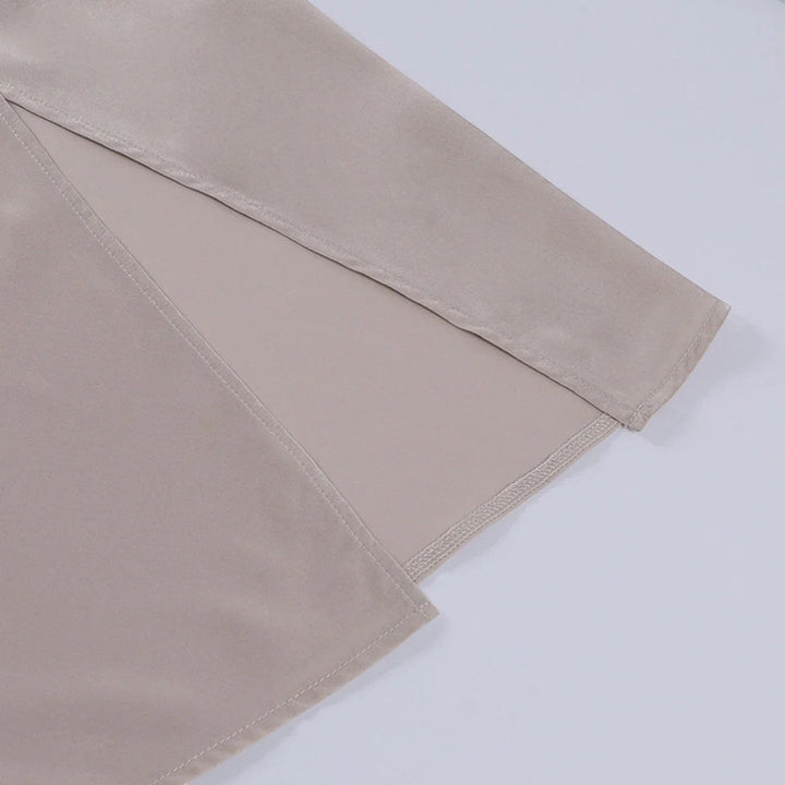 Women's V-Neck Slip Dress Silky Fabric Slim Fit – Side Slit Spaghetti Strap