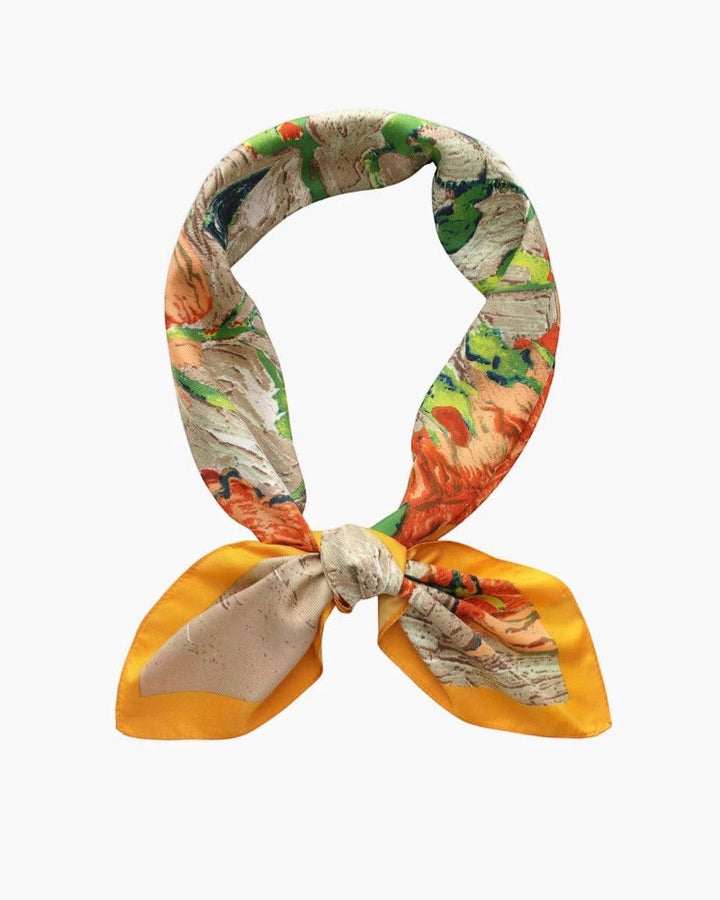 Women's Silky Satin Square Scarf – Elegant Hair Neck Bag Accessory