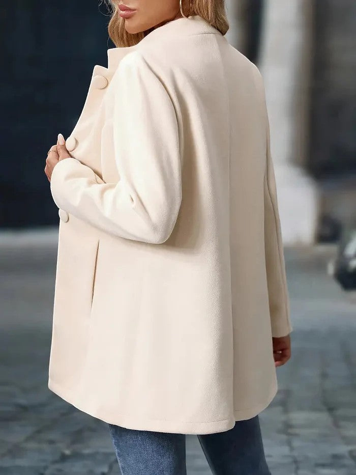 Women's Wool Coat Slim-Fit Lapel | Tailored Silhouette