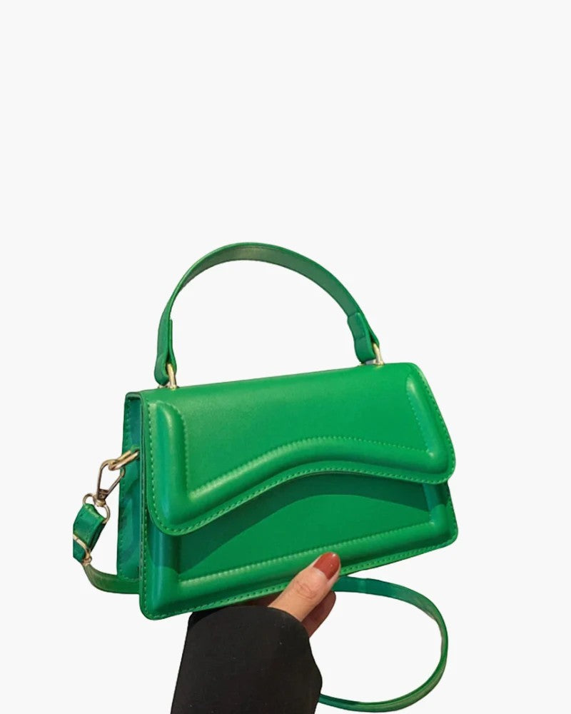 Women's Smooth Leather Mini Crossbody Bag – Compact Adjustable Strap