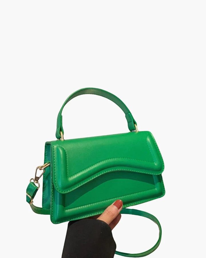 Women's Smooth Leather Mini Crossbody Bag – Compact Adjustable Strap