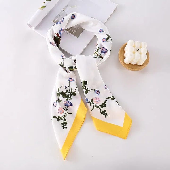 Women's Silky Satin Square Scarf – Elegant Hair Neck Bag Accessory