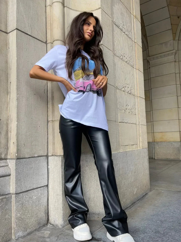 High-Waist Slim Fit Dress Pants – Tapered Trouser for Women